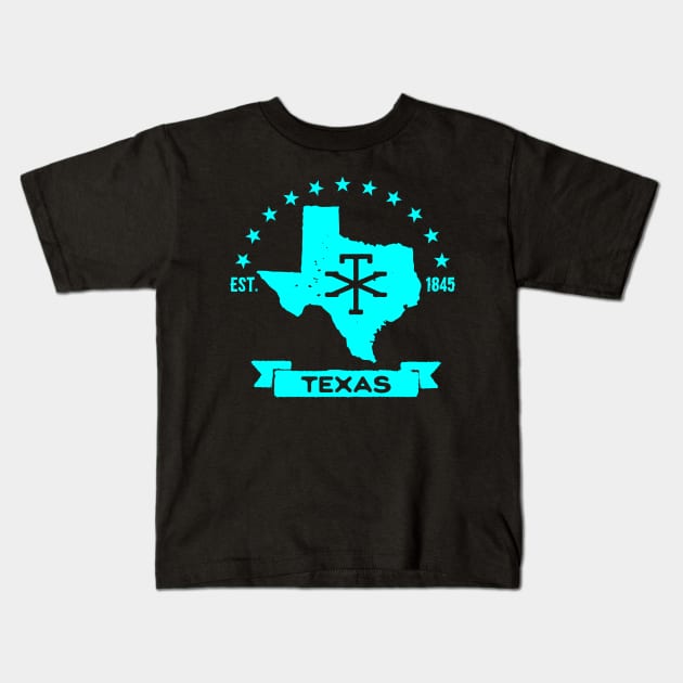 Vintage Texas T-Shirt - Texan Pride Kids T-Shirt by lucidghost